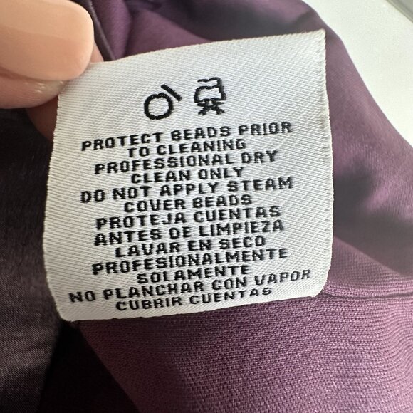 R&M Richards Sheath Dress Womens 8 Purple Beaded Flower Party Whimsygoth 90s Y2K - Picture 15 of 15